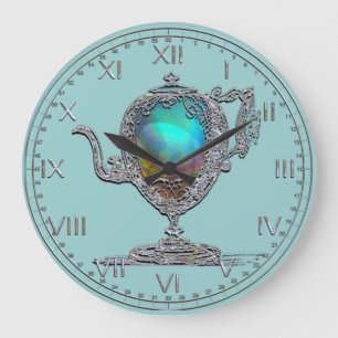 Viktorianischer Teapot Große Wanduhr