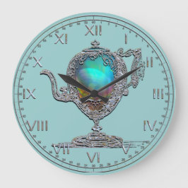 Viktorianischer Teapot Große Wanduhr