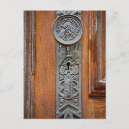 Viktorianischer Türknauf und Schlüsselloch Postkarte