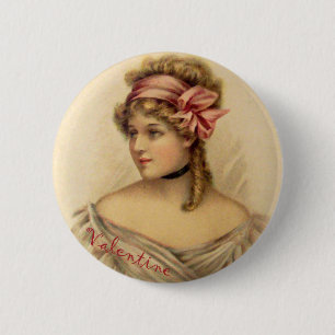 Viktorianischer Valentingrüßknopf Button
