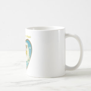 Viktorianischer Valentinstag auf den Engeln der En Kaffeetasse