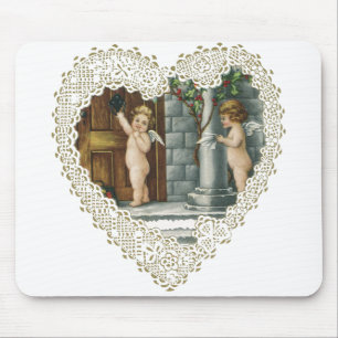 Viktorianischer Valentinstag, Vintage Engel w Lett Mousepad