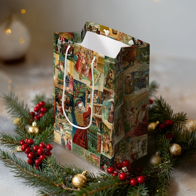 Viktorianischer Vater Weihnachten mit Kinderkollek Mittlere Geschenktüte (Von Creator hochgeladen)