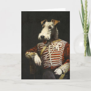Viktorianischer Vintage-Foxterrier Karte