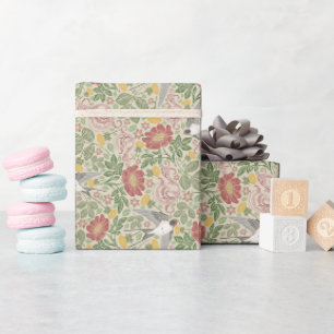 Viktorianischer Vintage-Frühlings-Roter Gänseblume Geschenkpapier