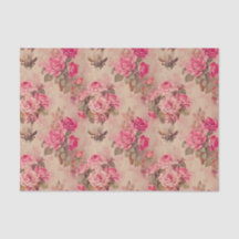 Viktorianischer Vintage-Rosen-Tissue-Papier
