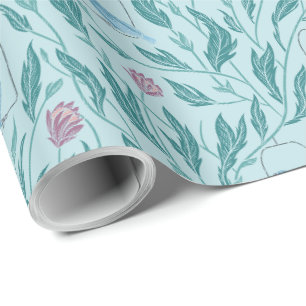 Viktorianischer Vintage-Vogel im Gartenlicht Geschenkpapier
