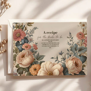 Viktorianischer Vintager Garten Brautparty Begleitkarte