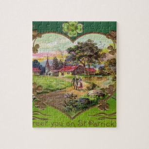 Viktorianischer Vintager Retro Iren-St Patrick Tag Puzzle