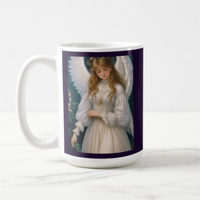 Viktorianischer Vintager Retro-Weihnachtsgel Kaffeetasse (Links)