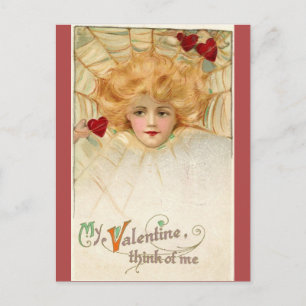 Viktorianischer Vintager Valentinstag Postkarte