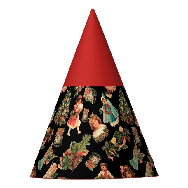 Viktorianischer Weihnachts-Party Partyhütchen (Vorderseite)