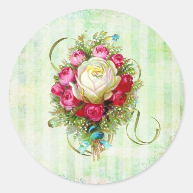 Viktorianischer Weihnachtsaufkleber Runder Aufkleber (Vorderseite)