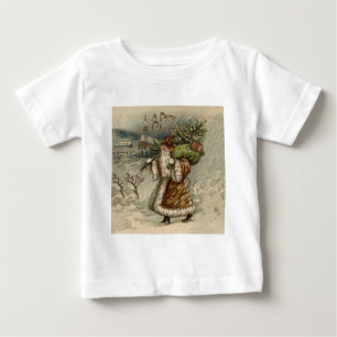 Viktorianischer Weihnachtsbaum Baby T-shirt
