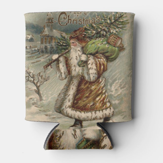 Viktorianischer Weihnachtsbaum Dosenkühler (Vorderseite)