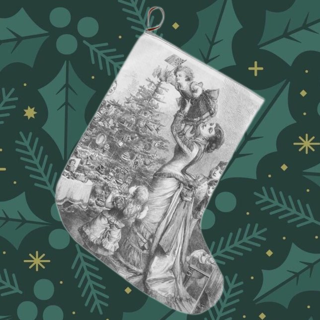 Viktorianischer Weihnachtsbaum-Star Großer Weihnachtsstrumpf (Von Creator hochgeladen)