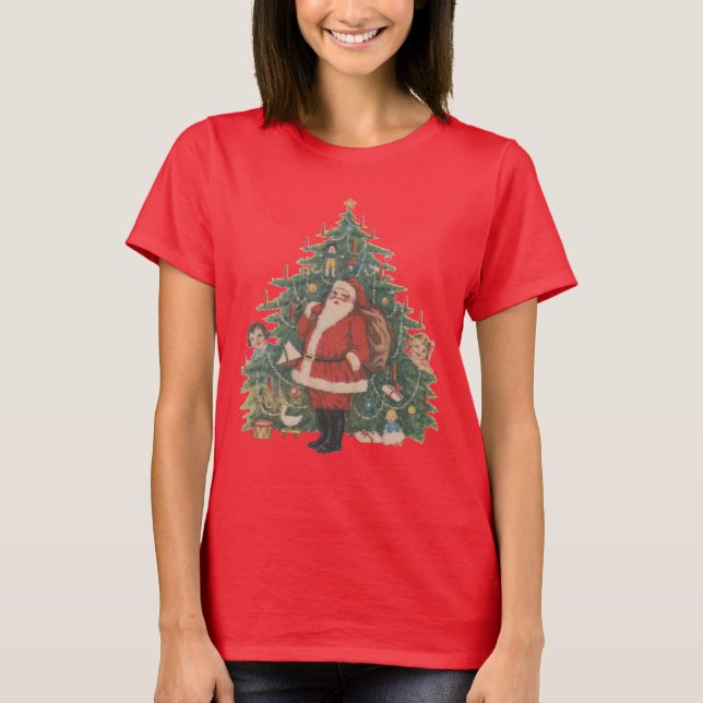 Viktorianischer Weihnachtsbaum T-Shirt (Vorderseite)