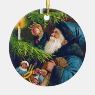 Viktorianischer Weihnachtsbaumschmuck Keramik Ornament