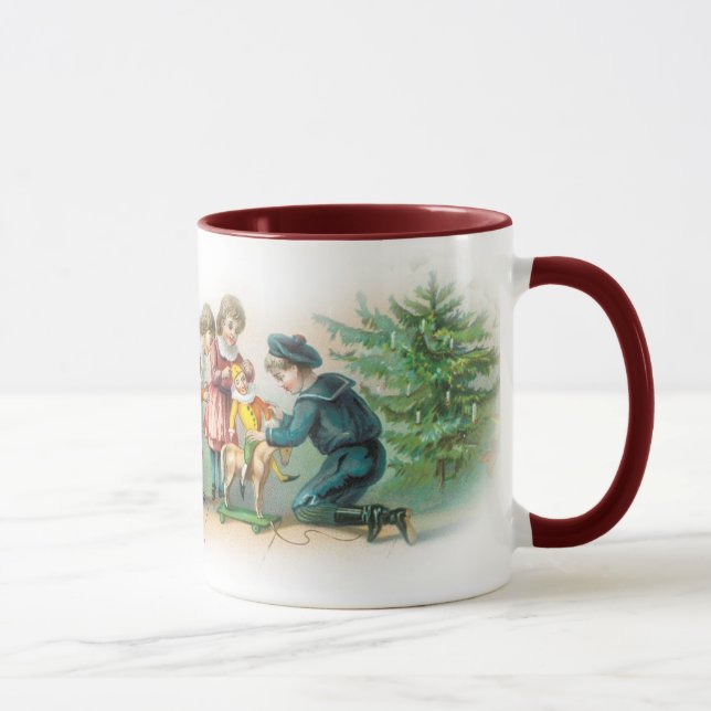 Viktorianischer Weihnachtsbecher Tasse (Rechts)