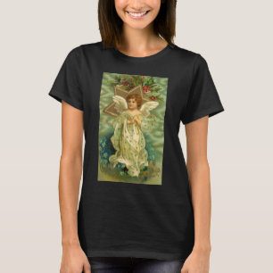 Viktorianischer Weihnachtsengel mit vintage Goldst T-Shirt