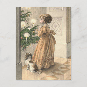 Viktorianischer Weihnachtsfeiertag Vintag Feiertagspostkarte