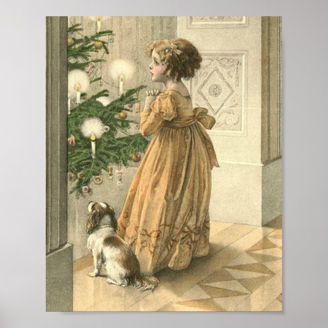 Viktorianischer Weihnachtsfeiertag Vintag Poster (Vorne)