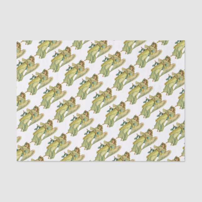 Viktorianischer Weihnachtsgel, Gloria in Excelsis  Seidenpapier (Vorderseite)