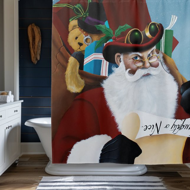 Viktorianischer Weihnachtsmann Duschvorhang (Von Creator hochgeladen)