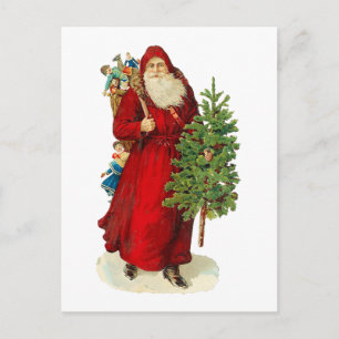 Viktorianischer Weihnachtsmann Feiertagspostkarte