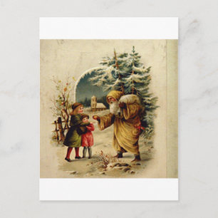 Viktorianischer Weihnachtsmann Feiertagspostkarte