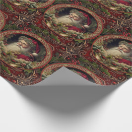 Viktorianischer Weihnachtsmann Geschenkpapier
