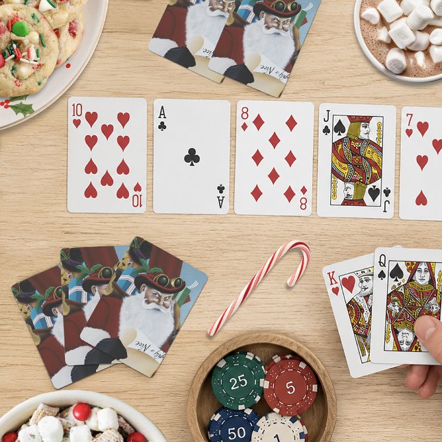 Viktorianischer Weihnachtsmann Spielkarten (Von Creator hochgeladen)