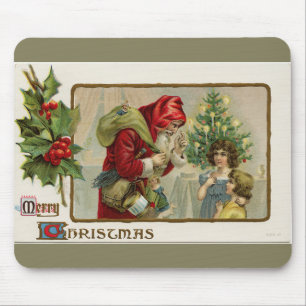 Viktorianischer Weihnachtsmann und Kinder Weihnach Mousepad