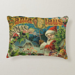 Viktorianischer Weihnachtsmann Weihnachtscollage A Dekokissen