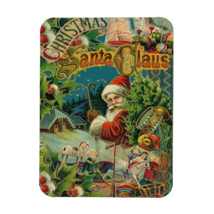 Viktorianischer Weihnachtsmann Weihnachtscollage A Magnet
