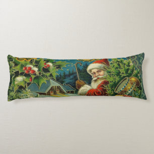 Viktorianischer Weihnachtsmann Weihnachtscollage A Seitenschläferkissen