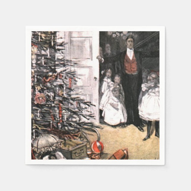 Viktorianischer Weihnachtsmorgen Serviette (Vorderseite)