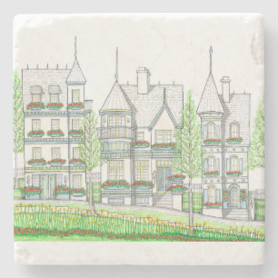 Viktorianischer Zuhause-Marble-Untersetzer Steinuntersetzer