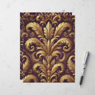Viktorianisches Acanthus-Scrapbook lila & Gold