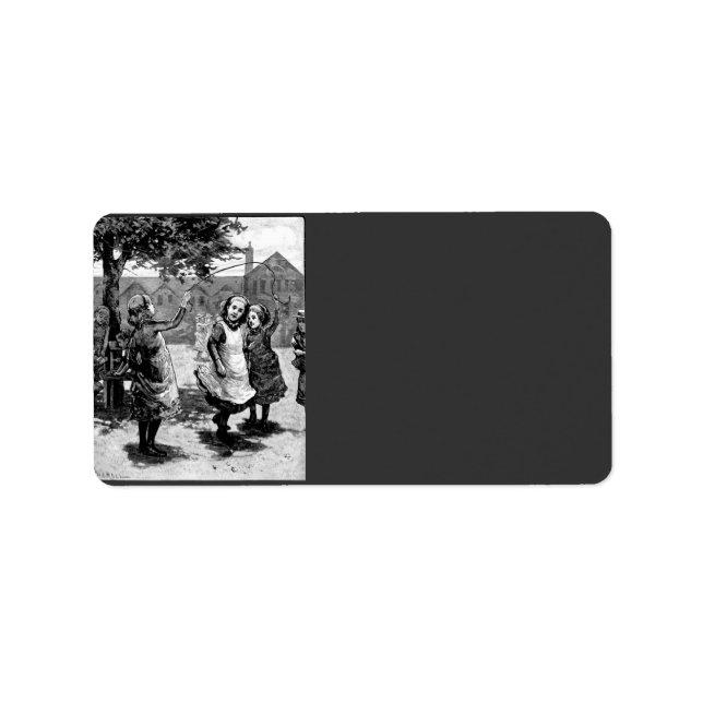 Viktorianisches Adressenkennzeichen Adressaufkleber (Vorne)