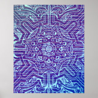 Viktorianisches Arabesque, IDALIS - Schwarzes Lich Poster