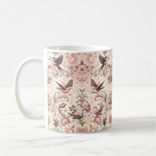 Viktorianisches Aviar: Ein pastellrosa Garten Kaffeetasse