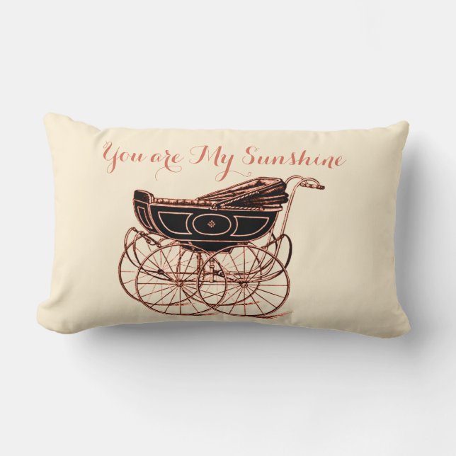 Viktorianisches Baby Buggy Kinderzimmer Lendenkissen (Vorderseite)