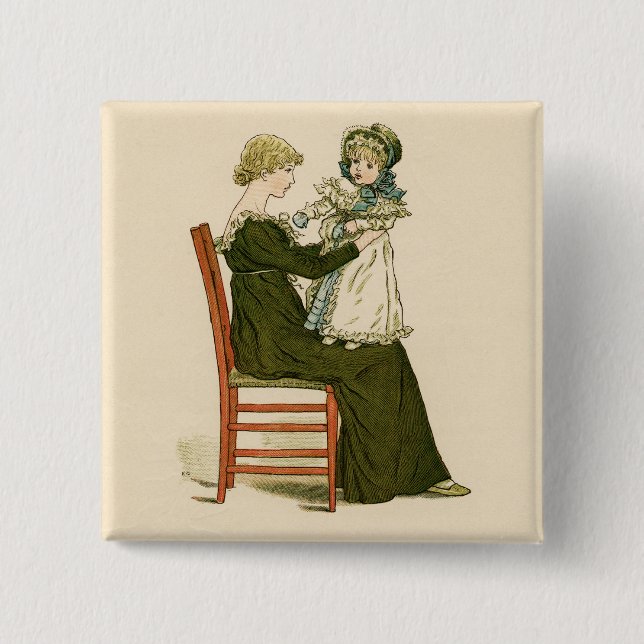 Viktorianisches Baby Greenaway Mutter Button (Vorderseite)