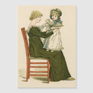 Viktorianisches Baby Greenaway Mutter Magnetkarte