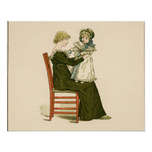Viktorianisches Baby Greenaway Mutter Poster