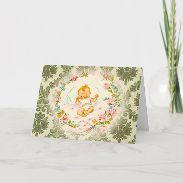 Viktorianisches Baby Karte (Vorderseite)