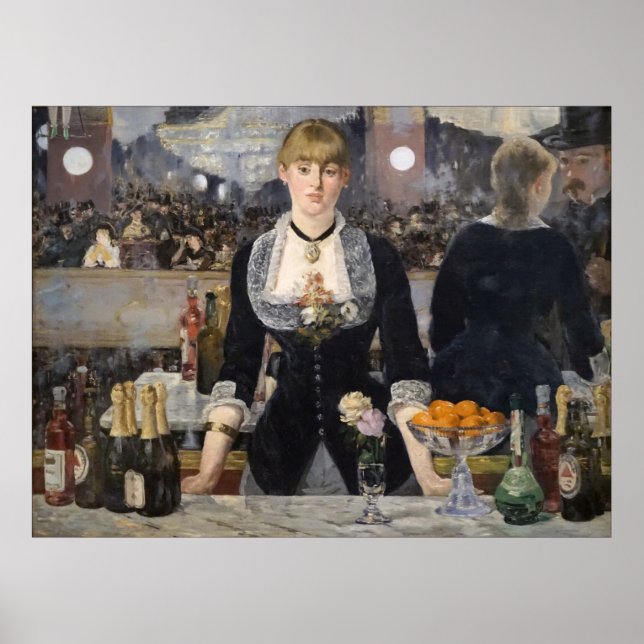 Viktorianisches Bar Girl in Folies Bergere, Frankr Poster (Vorne)