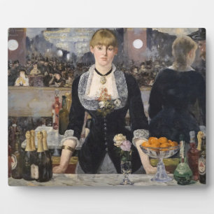 Viktorianisches Bar-Mädchen in Folies Bergere, Fra Fotoplatte