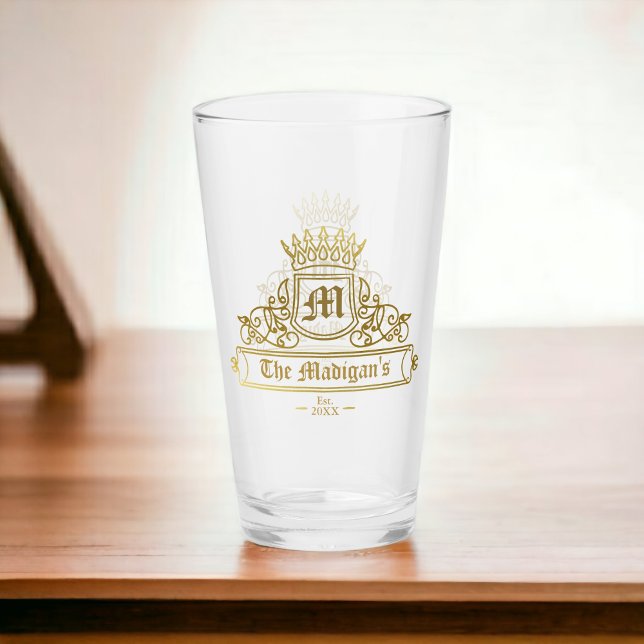 Viktorianisches Bar-Monogramm-Kronenfarbe Glas (Von Creator hochgeladen)
